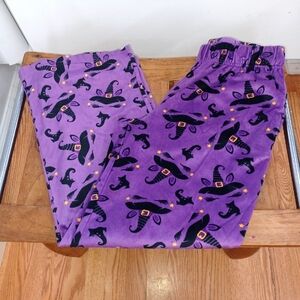 Berkley & Johnson Purple Halloween Witch Print Pants